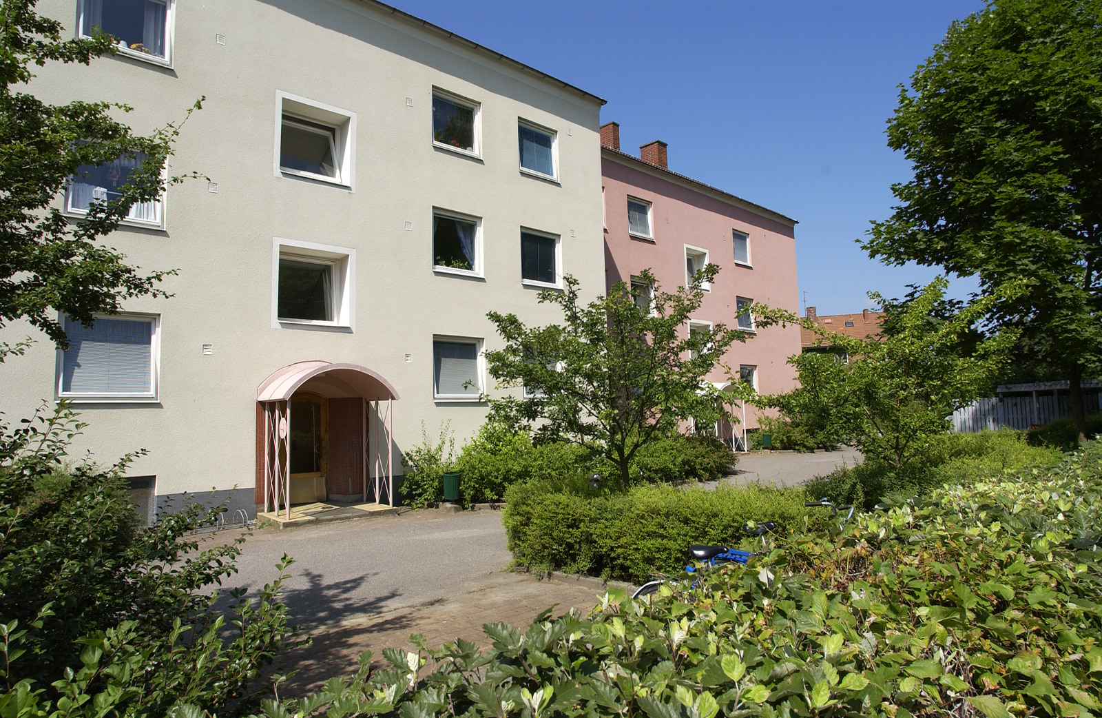 Lägenhetshusen på Klackerup i Halmstad.